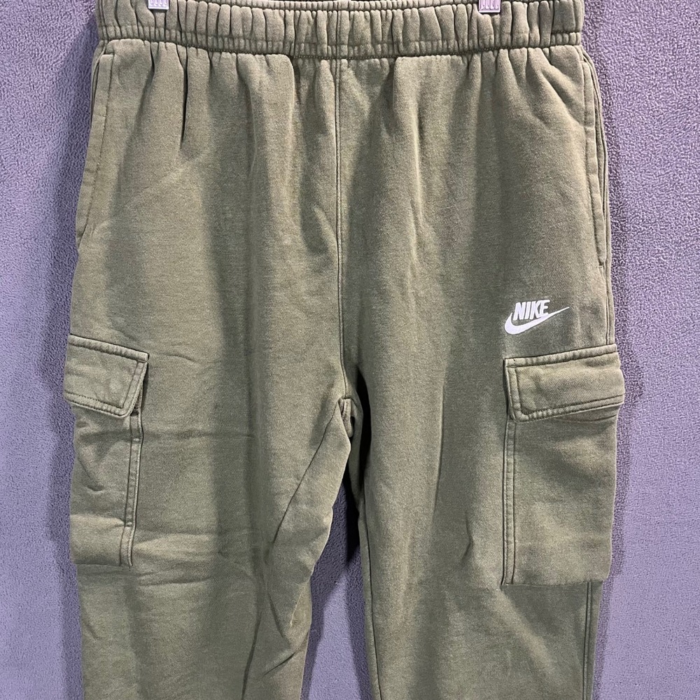Nike Mens Sportswear Club Fleece Cargo Joggers Olive Green CD3129-326 Small